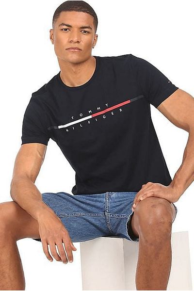Tommy Hilfiger ORGANIC COTTON CHEST SPLIT LOGO REGULAR FIT MEN T-SHIRT