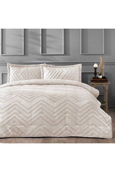 Linens Borneo Single Bedspread Set Stone