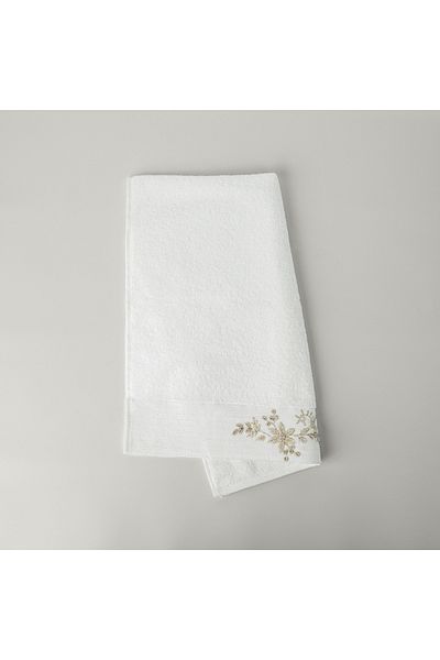 Linens White Vınca Cotton Face Towel 50X85 cm