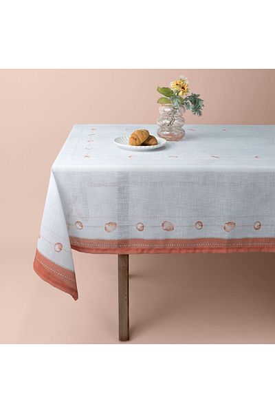 Linens Coral 150X250 cm Table Cloth Gray Tile