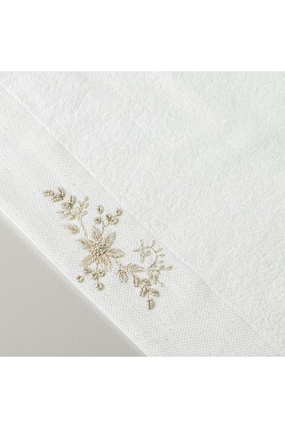 Linens White Vınca Cotton Face Towel 50X85 cm