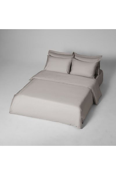 Linens Mix&Match Cotton Satin Superking Size Duvet Cover Stone
