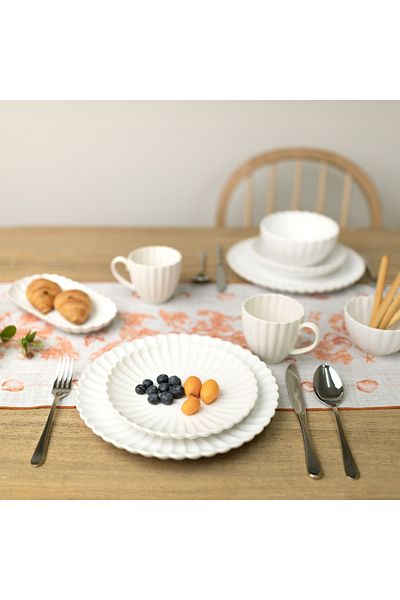 Linens Coral 50X170 cm Runner Gray Tile