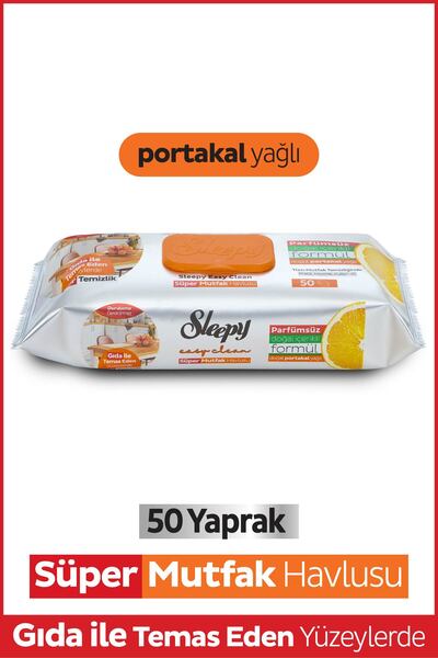Sleepy Easy Clean Süper Yüzey Temizlik Mutfak Havlusu&mendili Portakal Yağlı ...