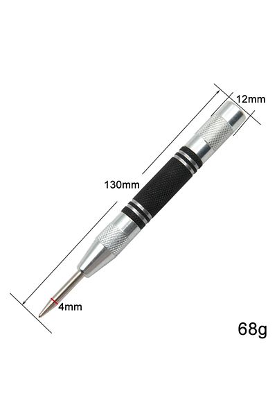 Choice 1pc 128mm 128mm Woodworking Center Punch Automatic Spring Locator Glass Striker Broken Window Silver