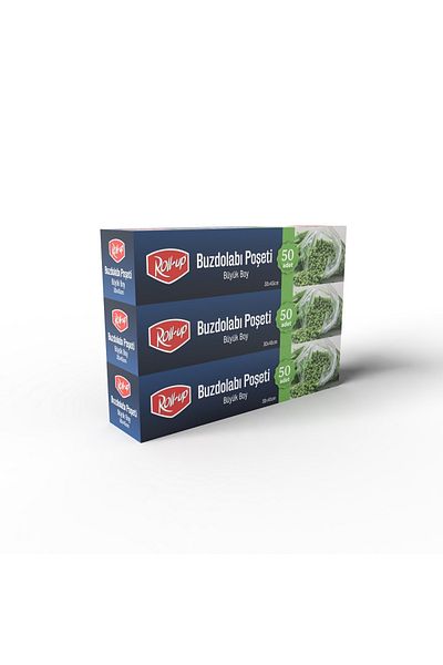Roll-Up Refrigerator Bag Large Size 30X45Cm 50 Pieces X 3 Packs