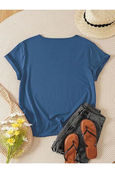 FAVORİST Tricou cu decolteu în V simplu - cu ajustare normală