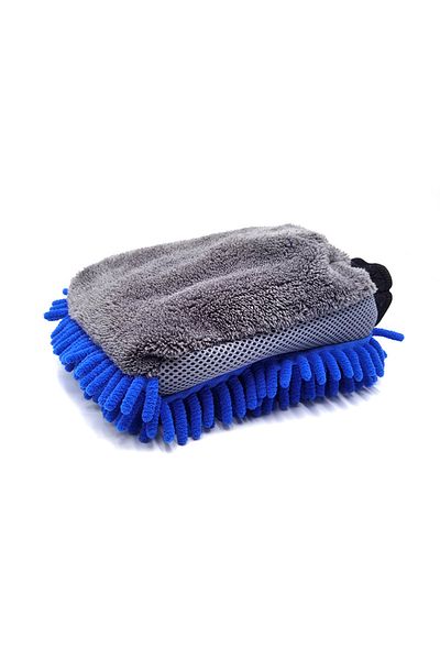 Choice Blue Large Microfiber Car Wash Mitt Waterproof Chenille Gloves Thick Car Cleaning Mitt Wax Detailing