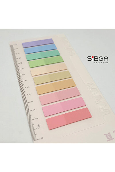 sibga tasarım Şeffaf Renkli Postit Post-it Post It. Kitap Ayracı Ayraç Postit Sticker Not Kağıdı 200 Yaprak