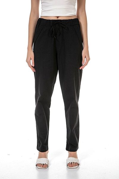 Heaven Ephesus Black Linen Trousers - 5020