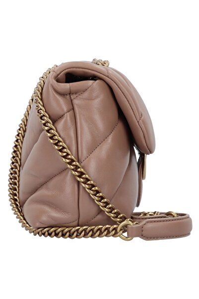 PİNKO Kožená kabelka cez rameno Love Puff 30 cm