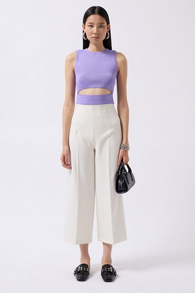Black Fashion Bluză din tricotaje liliac - Detaliu fereastră