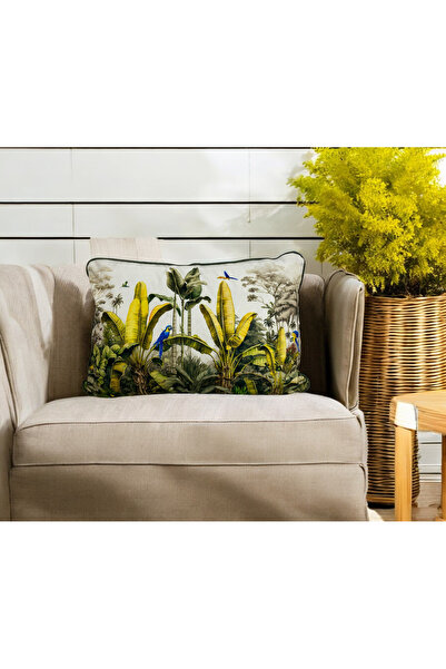 ASDİVA غطاء وسادة مزخرف بنمط نباتي مقاس 40 × 60