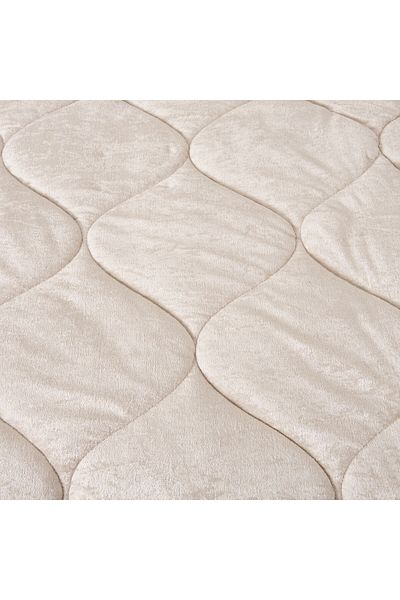 MATMEL 43182 Double Velvet Quilt - Cream - 195X215 cm