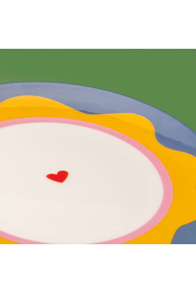 MATMEL Kitchen Granny Dessert Plate - Blue / Yellow - 19 cm