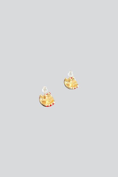 stravis Enameled Seashell Earrings