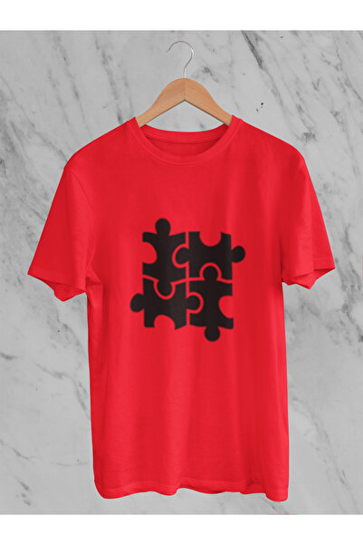 MG Puzzle Printed Unisex Circle Neck Cotton Oversize Short Sleeve T-Shirt