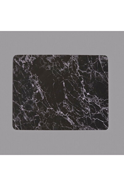 KUT FLY لوح تقطيع زجاجي منقوش رخامي - أسود - 20x30 سم