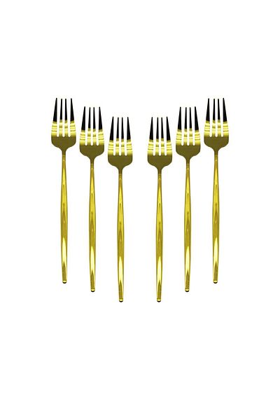 STOREMAX Svticaret 6 Pcs Gold Dining Fork Set Mhm 1053513