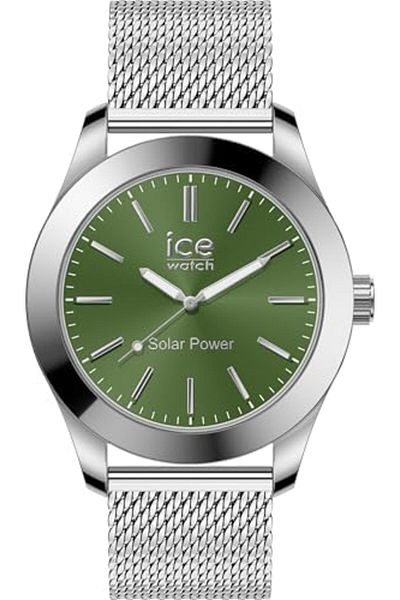 Ice Watch Ice-Watch - ICE Steel Silver Green - Silver Grey Men's Watch with Metal Strap - 023796 (Medium)