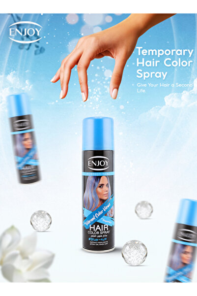 Enjoy Blue Hair Color Spray 150ml – Instant, Quick-dry, Washable, Long-lasting For All Hair Types