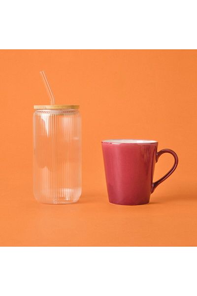 MATMEL Bamboo Lid and Straw Cup - Transparent