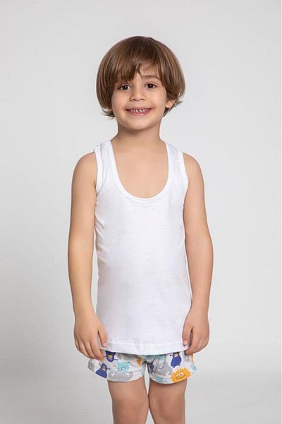 Intisimo Body Tank Top, Boy, Cotton, White - 140