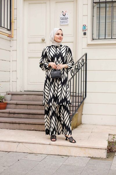 Enans Design Women's Hijab 2-Piece Set Tunic & Trousers