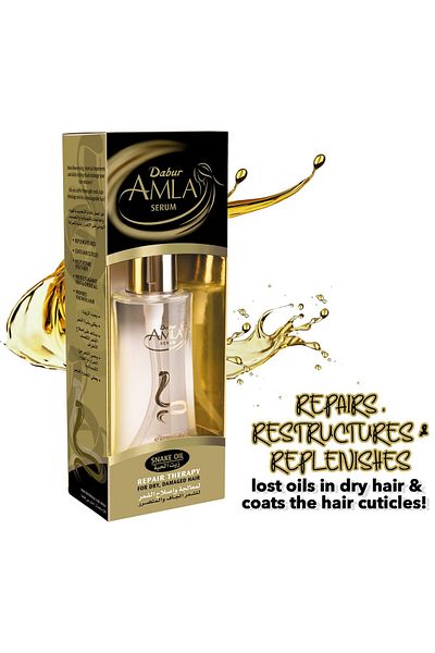 Dabur Amla Snake Oil Hair Serum Repair Therapy 50 ml | Anti-Frizz, Split-End Control
