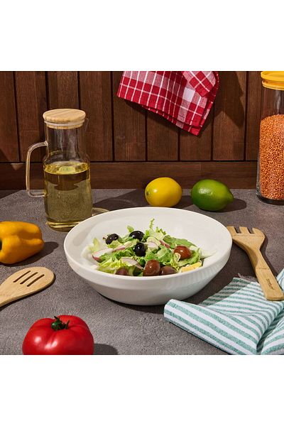 MATMEL Original Pera Round Salad Bowl - White - 24 cm