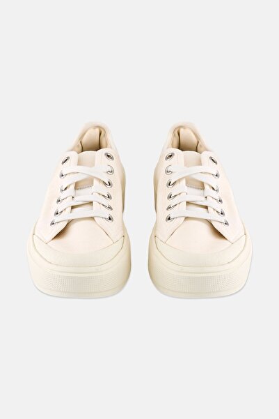 adidas by Stella McCartney Kids Girl aSMC Court Cotton Lace Up Outdoor Shoes, Off White