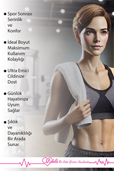 Mahila 30X85Cm Sports Towel Cotton, Anti Bacterial, Sweat Absorbent Fitness Plates Boxing Tennis Sports Towel