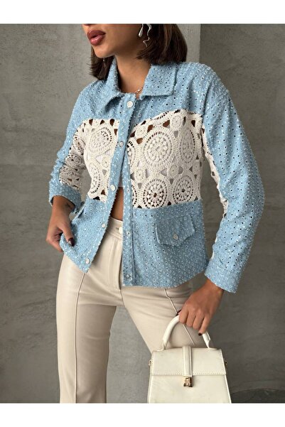 MiMi Puantiyeli Gömlek Ceket