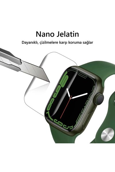ROVA Apple Watch SE 44MM Uyumlu 3 Adet Şeffaf Ultra koruyucu Nano Jelatin