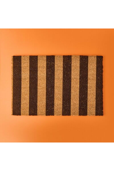 Chilai Home Rowe Koko Black Striped Door Mat - Beige / Black - 40X60 cm