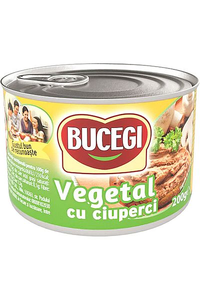Bucegi Vegetable Pate with Mushrooms, Bucegi, 6 x 200 g