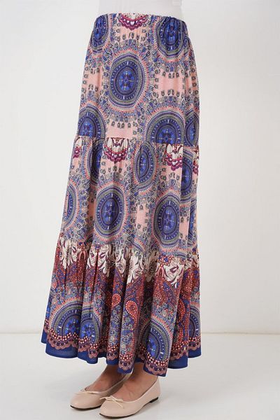 TUA MODA Tua Moda 1898 Patterned Long Skirt - Saks