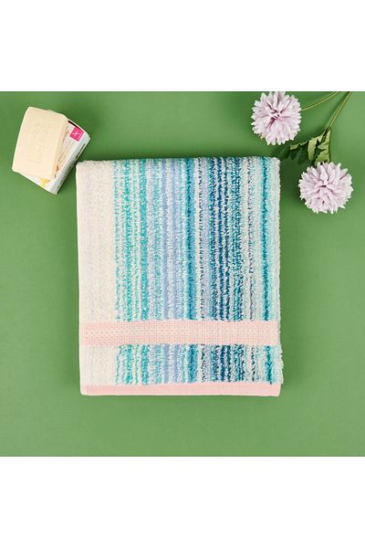 ASPARTAM Border Thread Dyed Face Towel - - 50X90 cm