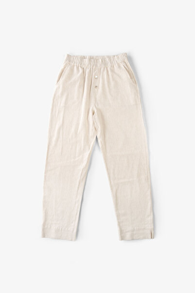 JOJOMIA Urika Men's Striped Trousers Natural