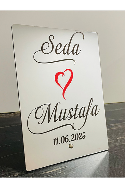 estölye Επιτραπέζια πινακίδα από πλεξιγκλάς για υπόσχεση/αρραβώνα, ψηφιακή εκ...