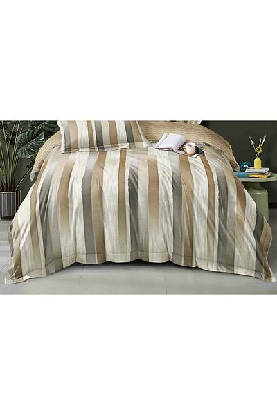 CHIRASO CHIRASO Finet Bedding Set, 4 Pieces, Sheet 140x200, Duvet Cover 160x200, 2 Pillowcases, with print