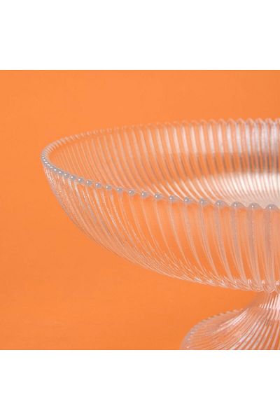 ASPARTAM Standing Glass Fruit Bowl - Transparent - 30 cm
