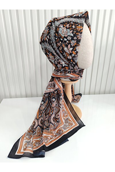 Mısırlı Etnik Desenli Pamuk Şal
