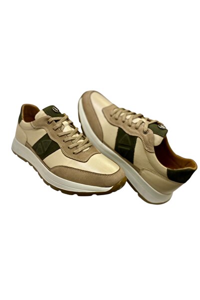 SULA Men's Lace-Up Leather Beige Inner Leather Special Poly Sole Casual Shoes