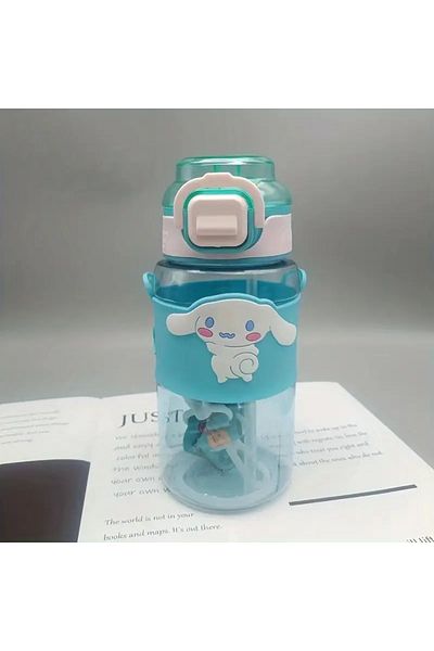 ada çanta kırtasiye Children's Water Bottle Flask 600ml with Strap Cinnamoroll Figure Plastic Ad41448