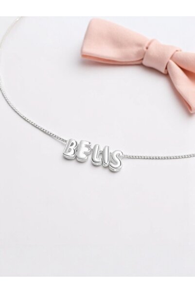 LITTLELUXE Kişiye Özel Balon Harfli İsimli Kız Çocuk Kolyesi, Çocuk Gümüş Kolye, Kız Çocuk Kolye Modelleri