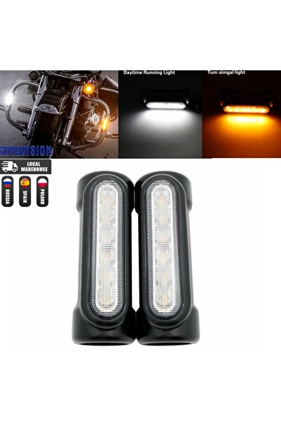 Choice ضوء مقود دراجة نارية أسود اللون، ضوء قيادة خلفي، مناسب لدراجات فيكتوري...