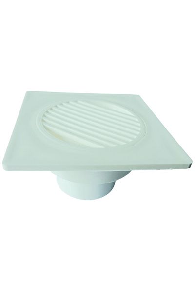 flores Plastic floor drain, with bottom outlet, 100 x 100 mm, outlet 32 ​​mm