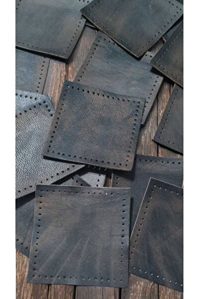 ELİS Hakiki (GERÇEK) Dikilebilir Telalı Kare Parça Deri 8x8 Cm 10 Adet