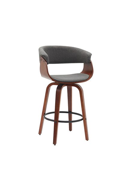 Generic Bar Stool Modern Adjustable Height Fabric Upholstered 360°Swivel Bar Chairs for Cafe & Dining Room